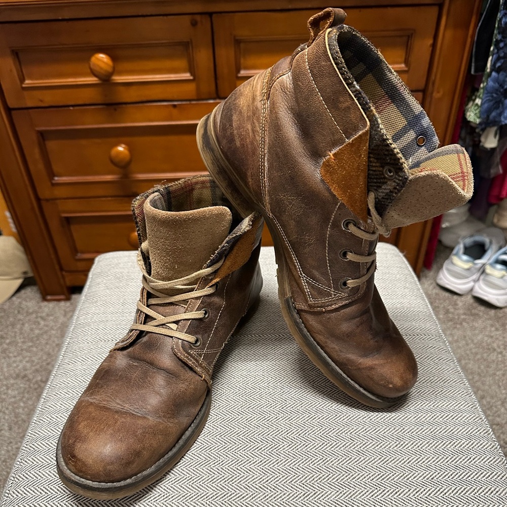 Bull Boxer Wax Leather Boots Size 11